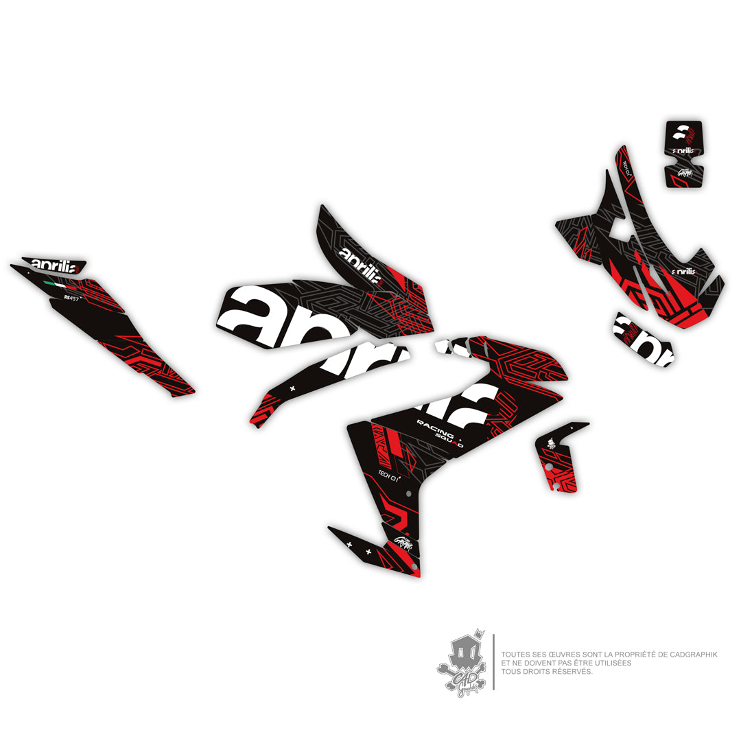 APRILIA KIT DÉCO - RS 457 TECH 01 - RED - ONLY 50