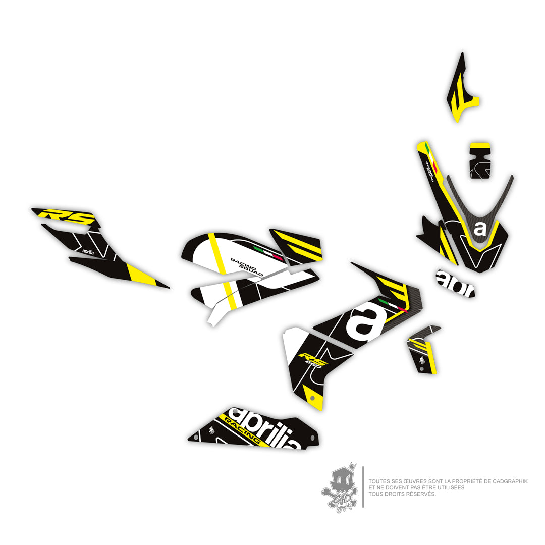 APRILIA KIT DÉCO - RS 660 RACING SQUAD-ACIDE - ONLY 50