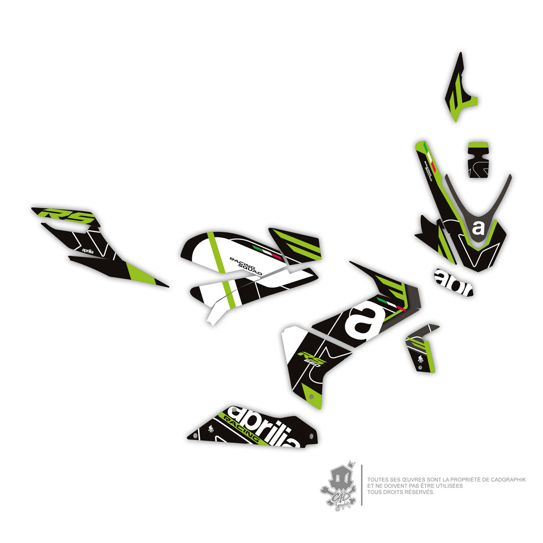 APRILIA KIT DÉCO - RS 660 RACING SQUAD-GREEN - ONLY 50