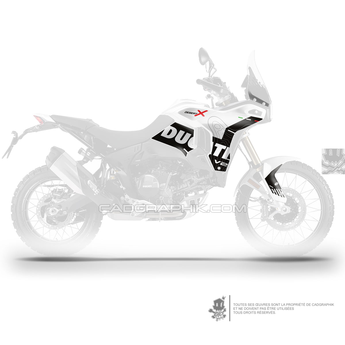 DUCATI KIT DÉCO - DESERT X - STRIPE - ONLY 50