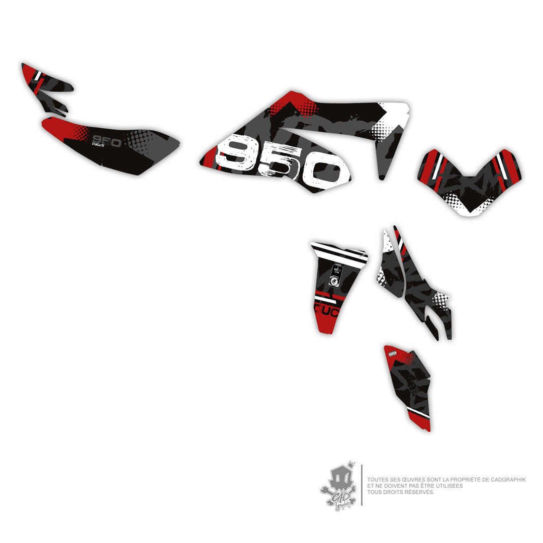 DUCATI KIT DÉCO - HYPERMOTARD 950 DARK - ONLY 50