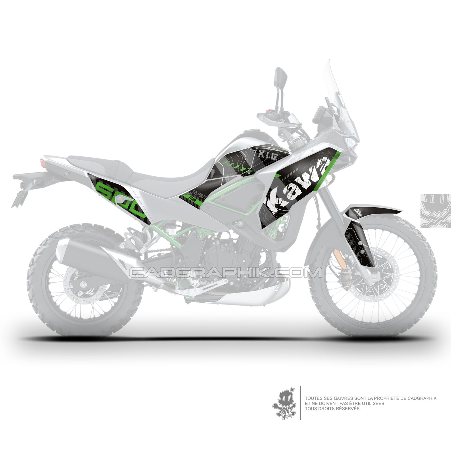 KIT DÉCO KAWASAKI KLE 500 KAWA GREEN