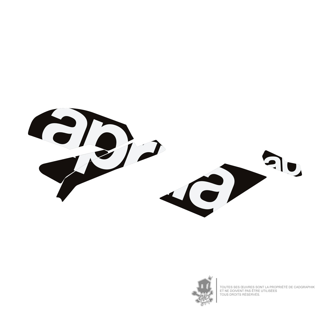 APRILIA KIT DÉCO - RS 660 PACK LOGO - BLACK - ONLY X