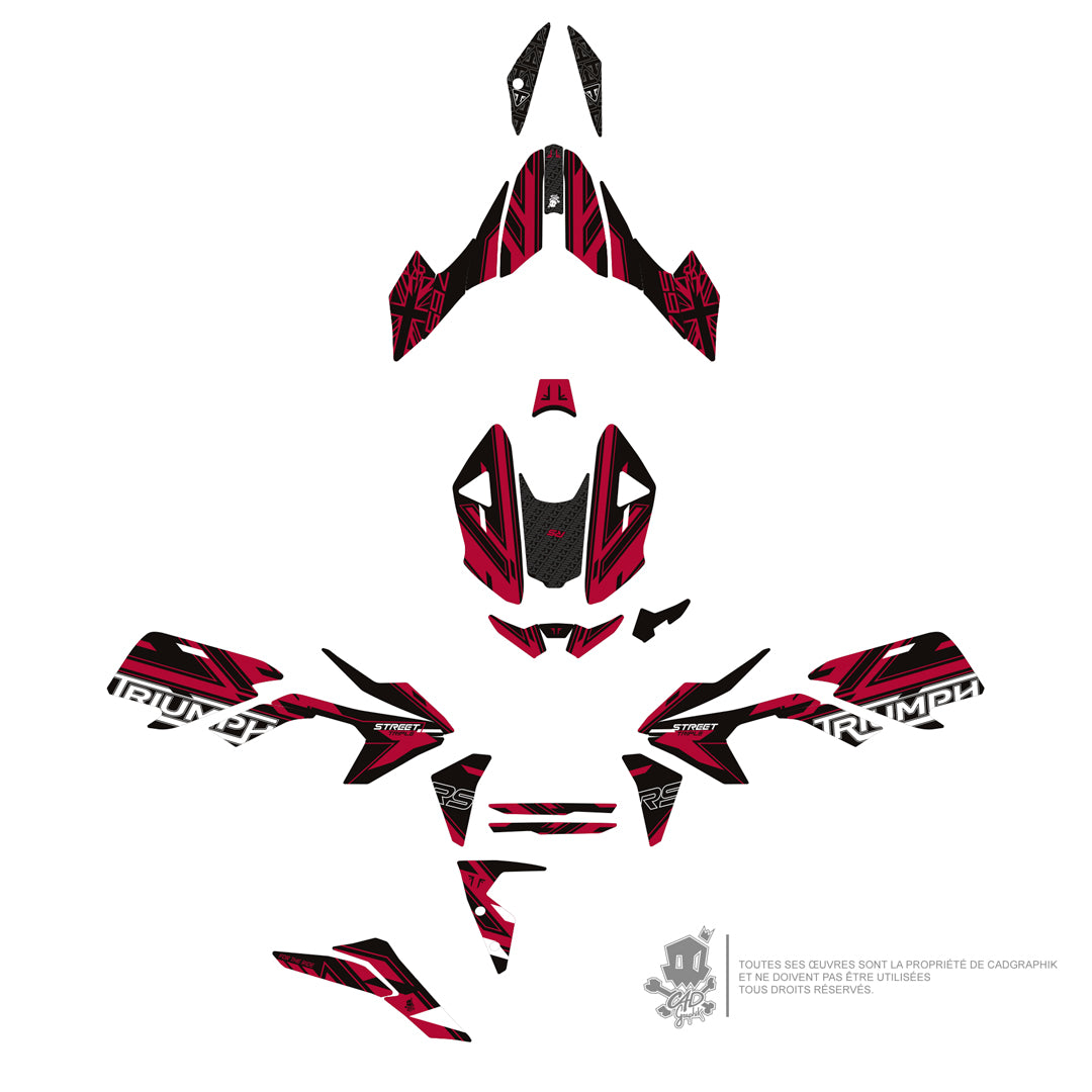 TRIUMPH KIT DÉCO - STREET TRIPLE 765 - JACK -RED