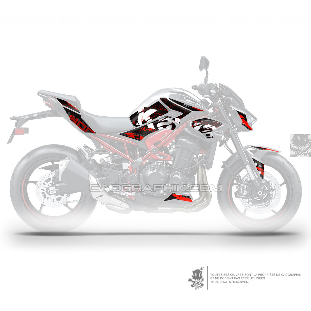 KIT DÉCO KAWAZAKI Z900 GRUNGE - R