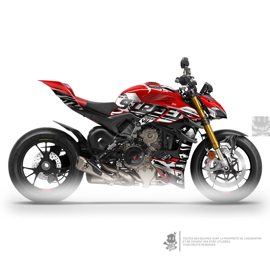 DUCATI KIT DÉCO - STREETFIGHTER V4 WHITE RAGE v2 - ONLY 50