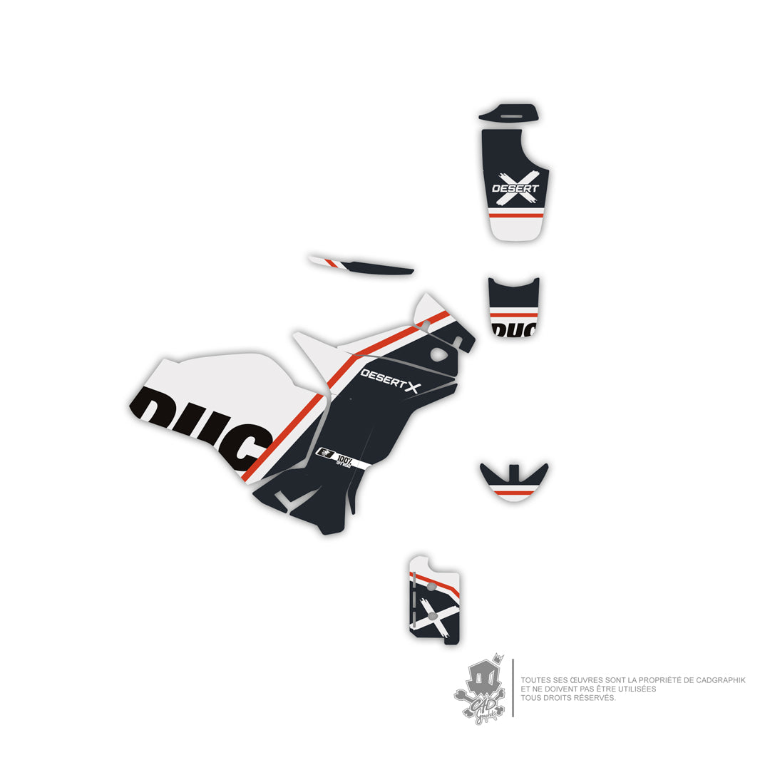 DUCATI KIT DÉCO - DESERT X - LIEGER BLACK - ONLY 50
