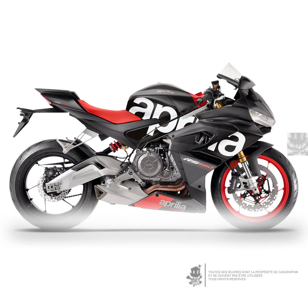 APRILIA KIT DÉCO - RS 660 PACK LOGO - BLACK - ONLY X