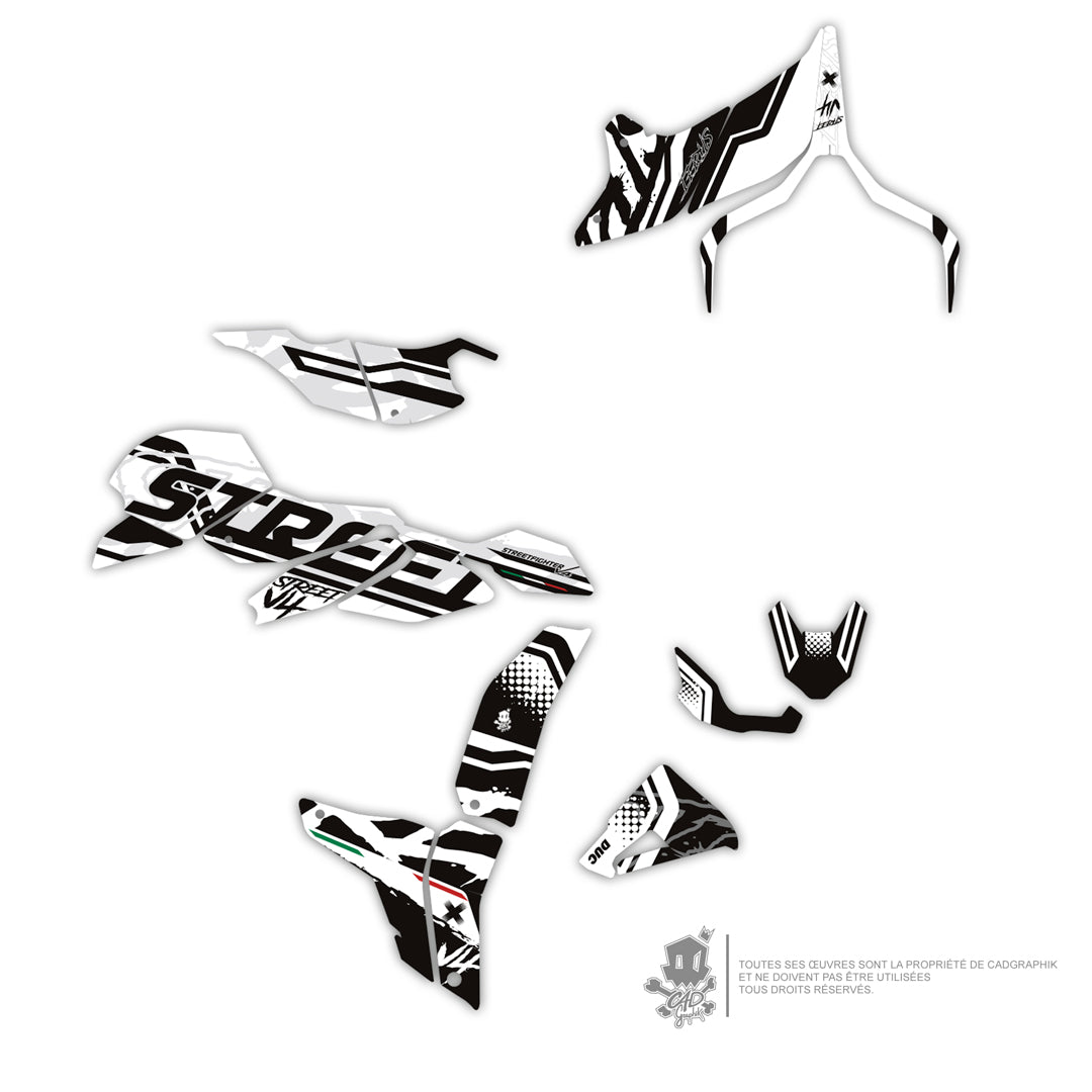 DUCATI KIT DÉCO - STREETFIGHTER V4 WHITE RAGE v2 - ONLY 50