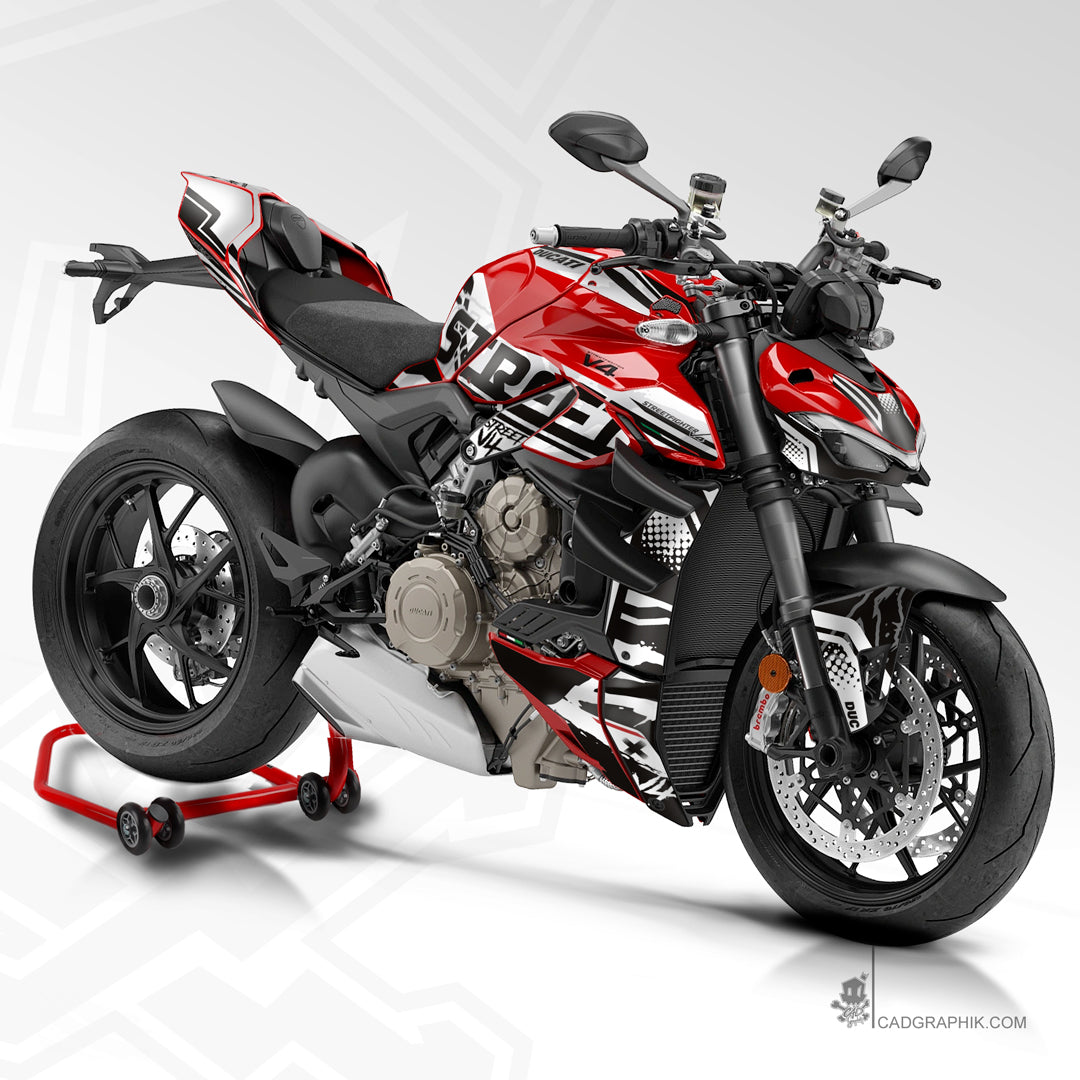 DUCATI KIT DÉCO - STREETFIGHTER V4 WHITE RAGE v2 - ONLY 50
