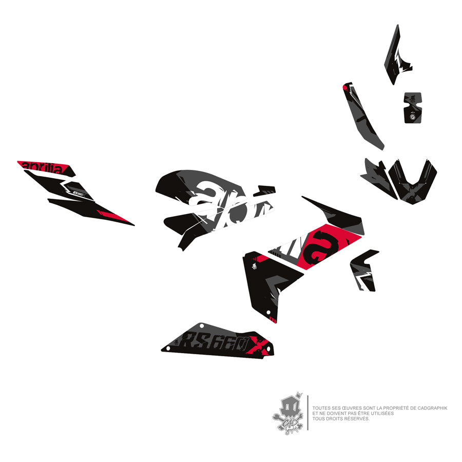 APRILIA KIT DÉCO - RS 660 X BLACK HAVOC - ONLY 50