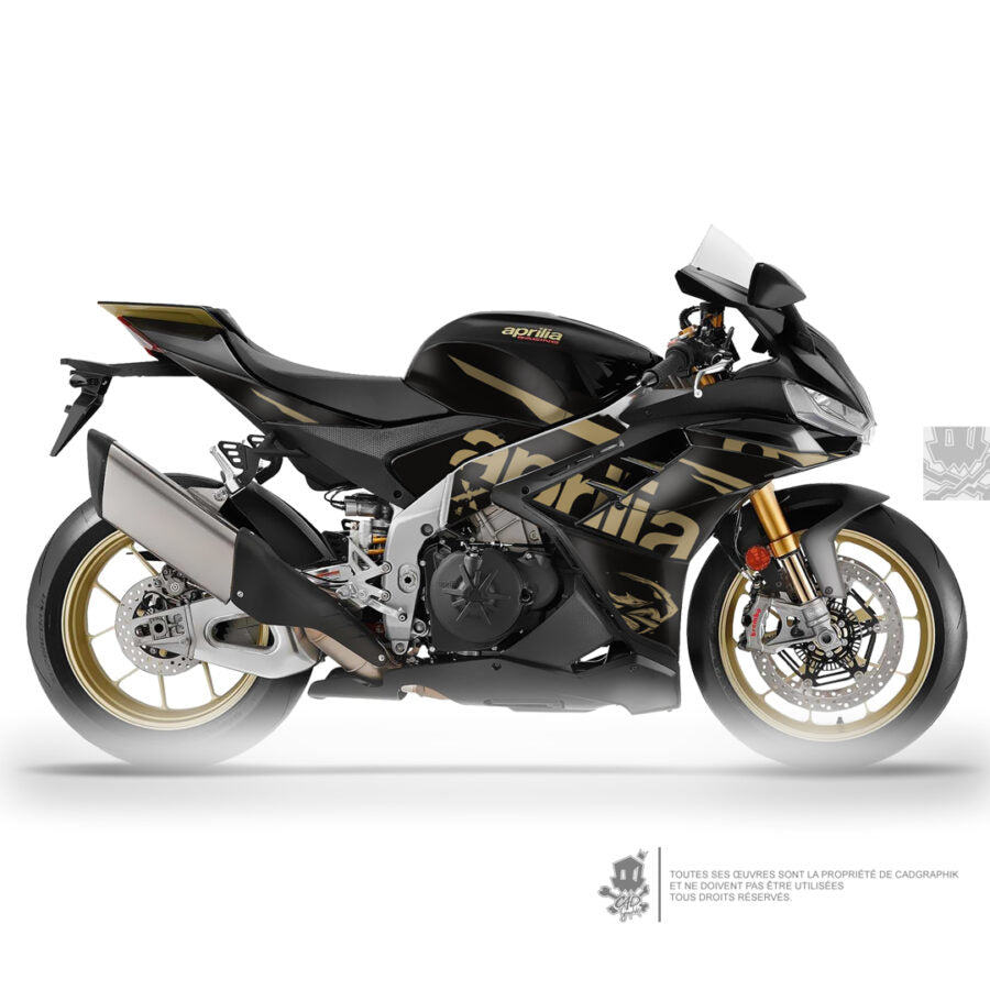 APRILIA KIT DÉCO - RSV4 1100 FACTORY - MÉTALIC - BLACK GOLD - ONLY 50