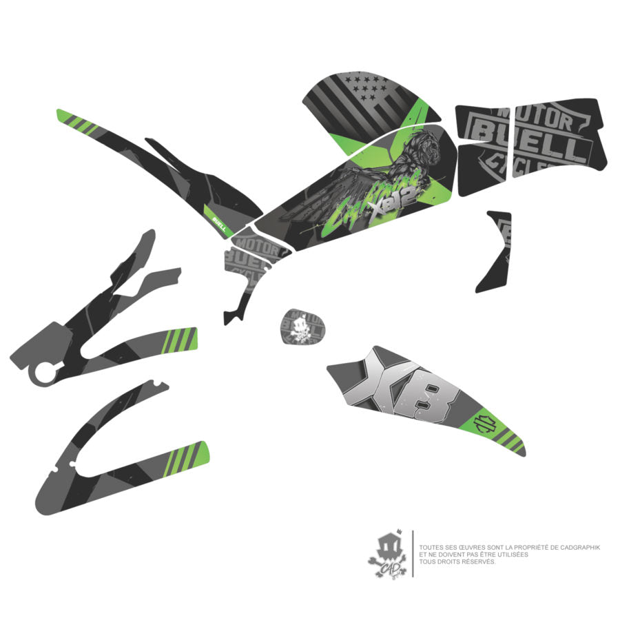 BUELL - XB9/XB12 GREEN LIGHTNING - ONLY 10