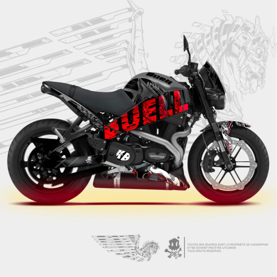 BUELL - XB9/XB12 PEGASE ARMURE RED- ONLY 10