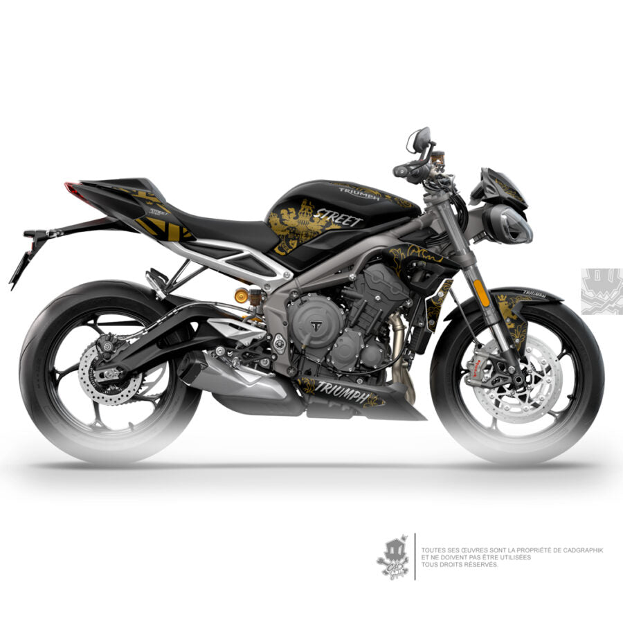 KIT DÉCO TRIUMPH - STREET TRIPLE RS 765 -BAROK LEE -GOLD- ONLY-X
