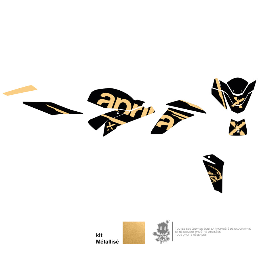 APRILIA KIT DÉCO - TUONO V4 FACTORY - MÉTALIC - BLACK GOLD - ONLY 50
