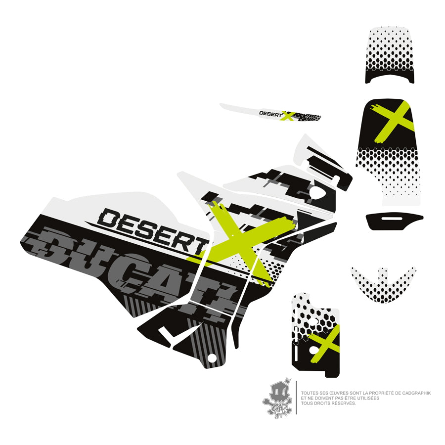 DUCATI KIT DÉCO - DESERT X - ACIDE PIX - ONLY 50
