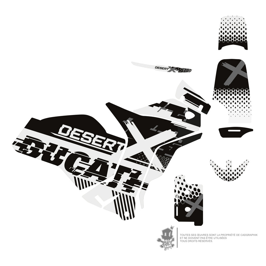DUCATI KIT DÉCO - DESERT X - BLACK PIX - ONLY 50