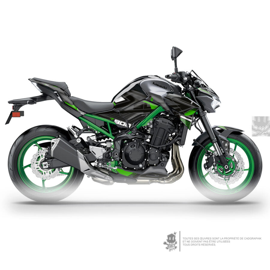 KAWASAKI KIT DÉCO - Z900 GREENV1 - ONLY X