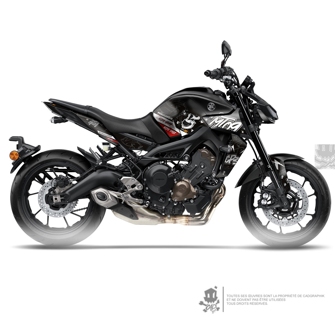 YAMAHA KIT DÉCO - MT09 V2 BLACK PETAUCASQUE - ONLY 30
