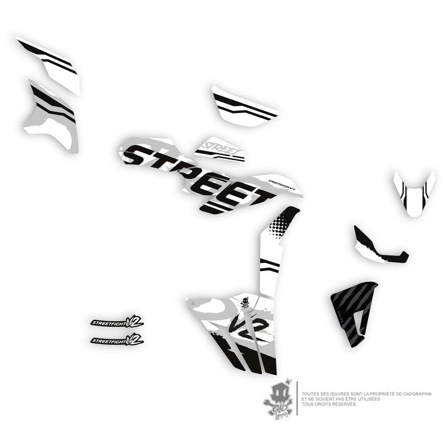 DUCATI KIT DÉCO – STREETFIGHTER V2 WHITE RAGE – ONLY 50
