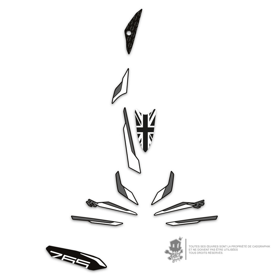 KIT DÉCO TRIUMPH - STREET TRIPLE RS 765 RS WHITE PACK - ONLY-X