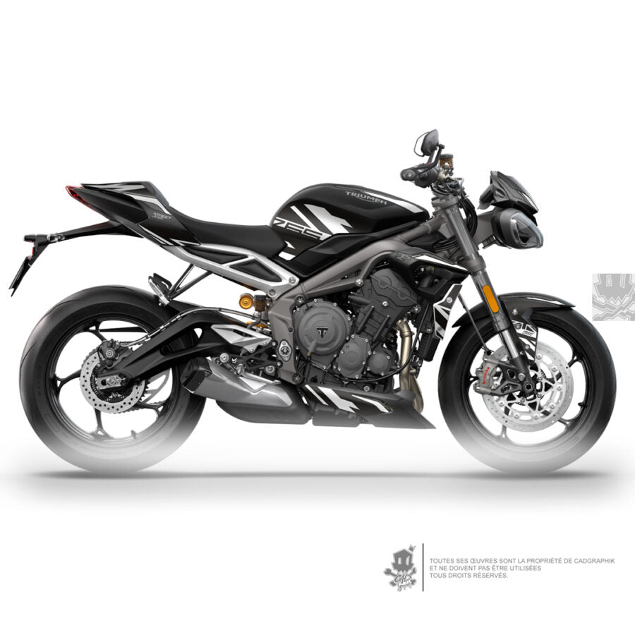 KIT DÉCO TRIUMPH - STREET TRIPLE RS 765 RS WHITE SERIE - ONLY-X