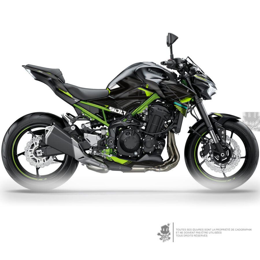 KAWASAKI KIT DÉCO - Z900 ACIDE GREENV1 - ONLY X