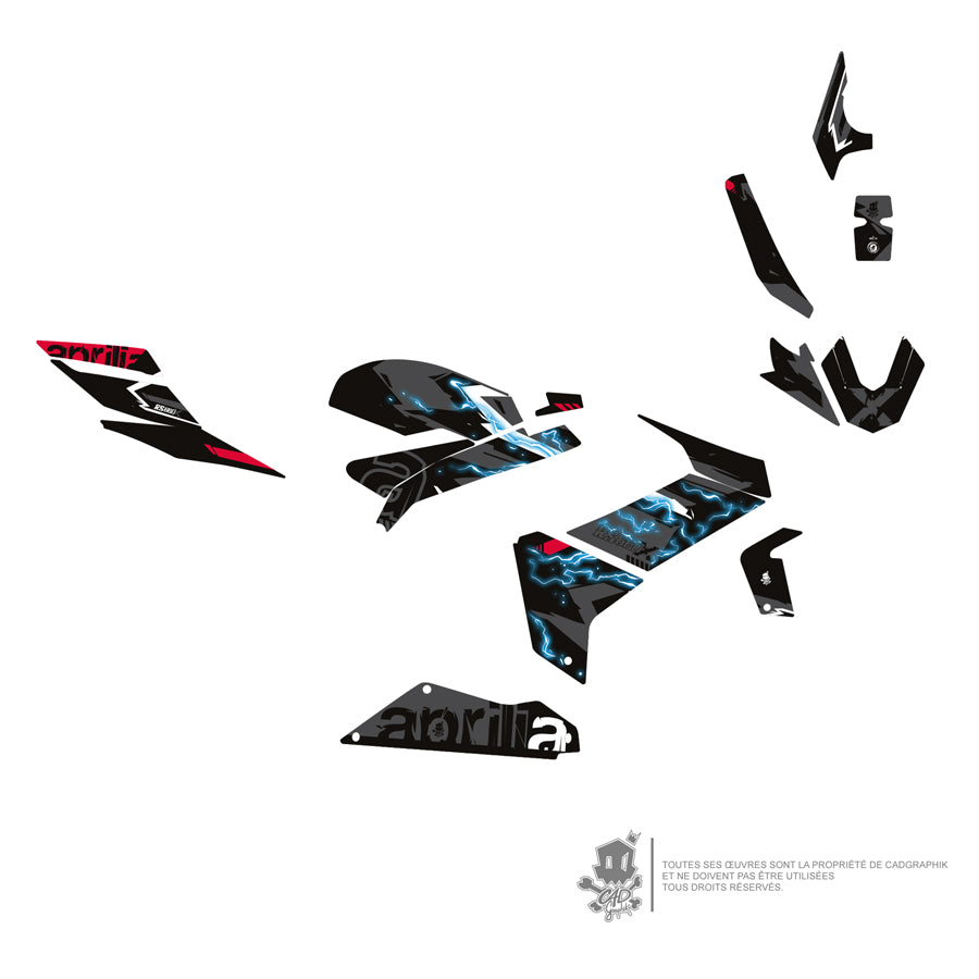 APRILIA KIT DÉCO - RS 660 X BLACK FULMINE - ONLY 50