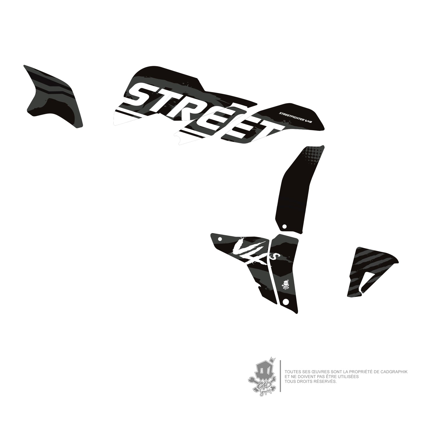 DUCATI KIT DÉCO - STREETFIGHTER V4 BLACK RAGE - ONLY 50