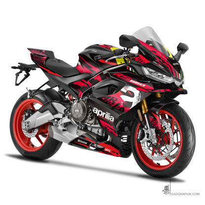 APRILIA KIT DÉCO - RS 660 - BACKGROUND RED - ONLY 50