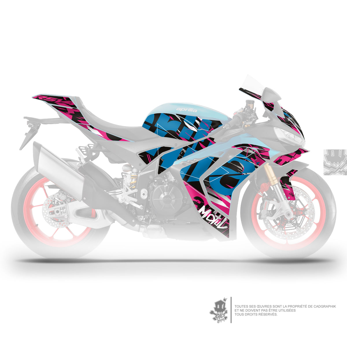 APRILIA KIT DÉCO - RSV4 - 101 PINK - ONLY 50