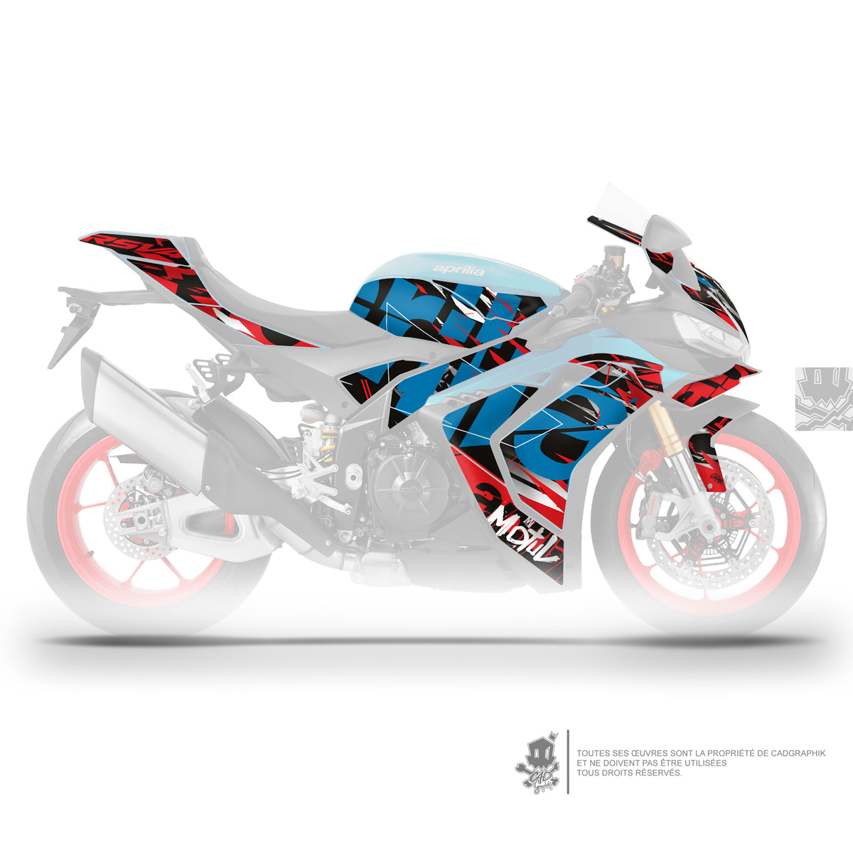 APRILIA KIT DÉCO - RSV4 - 101 RED - ONLY 50