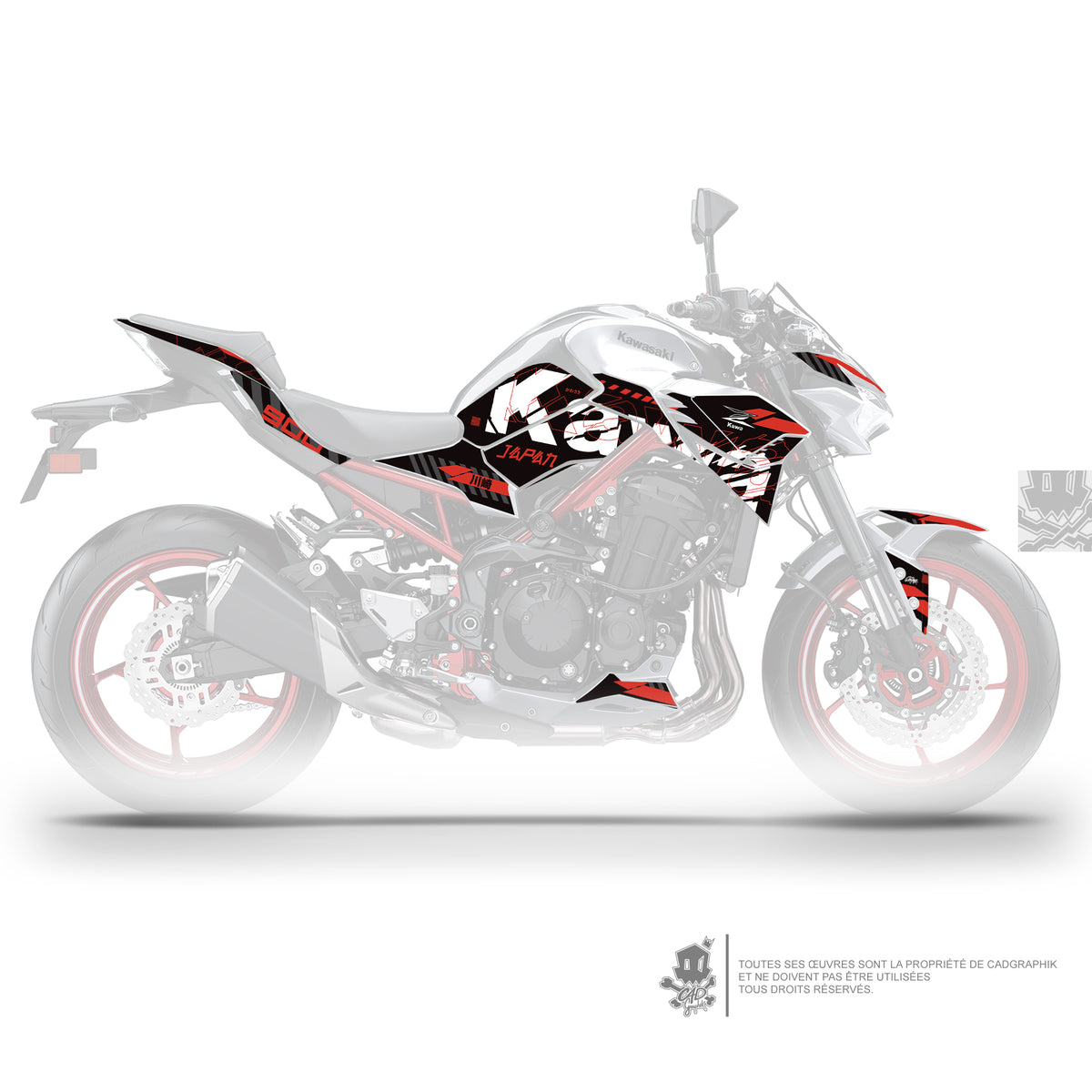 KAWASAKI KIT DÉCO - Z900 GRUNGE R
