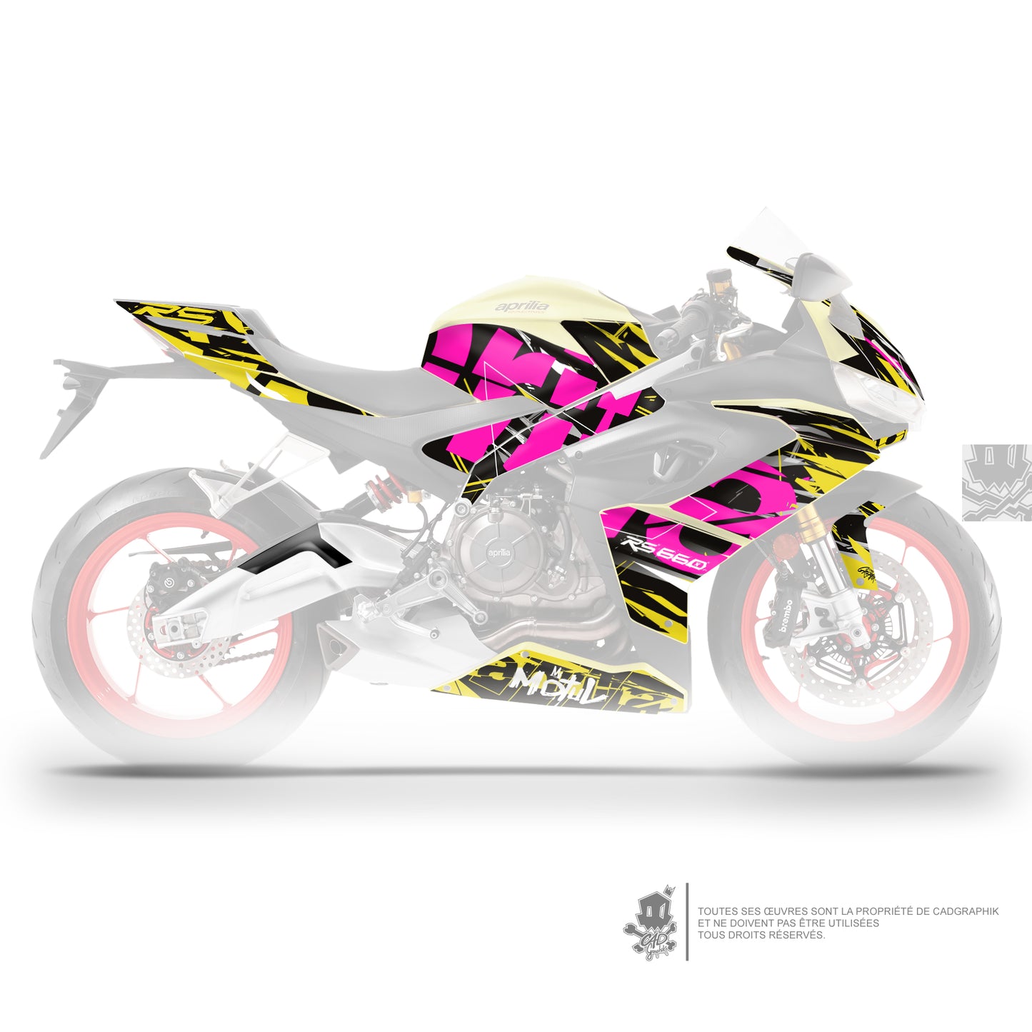 APRILIA KIT DÉCO - RS 660 - 101 PINK - ONLY 50