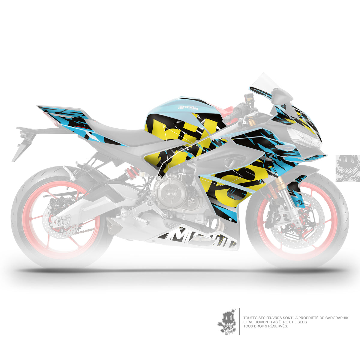 APRILIA KIT DÉCO - RS 660 - 101  YB - ONLY 50