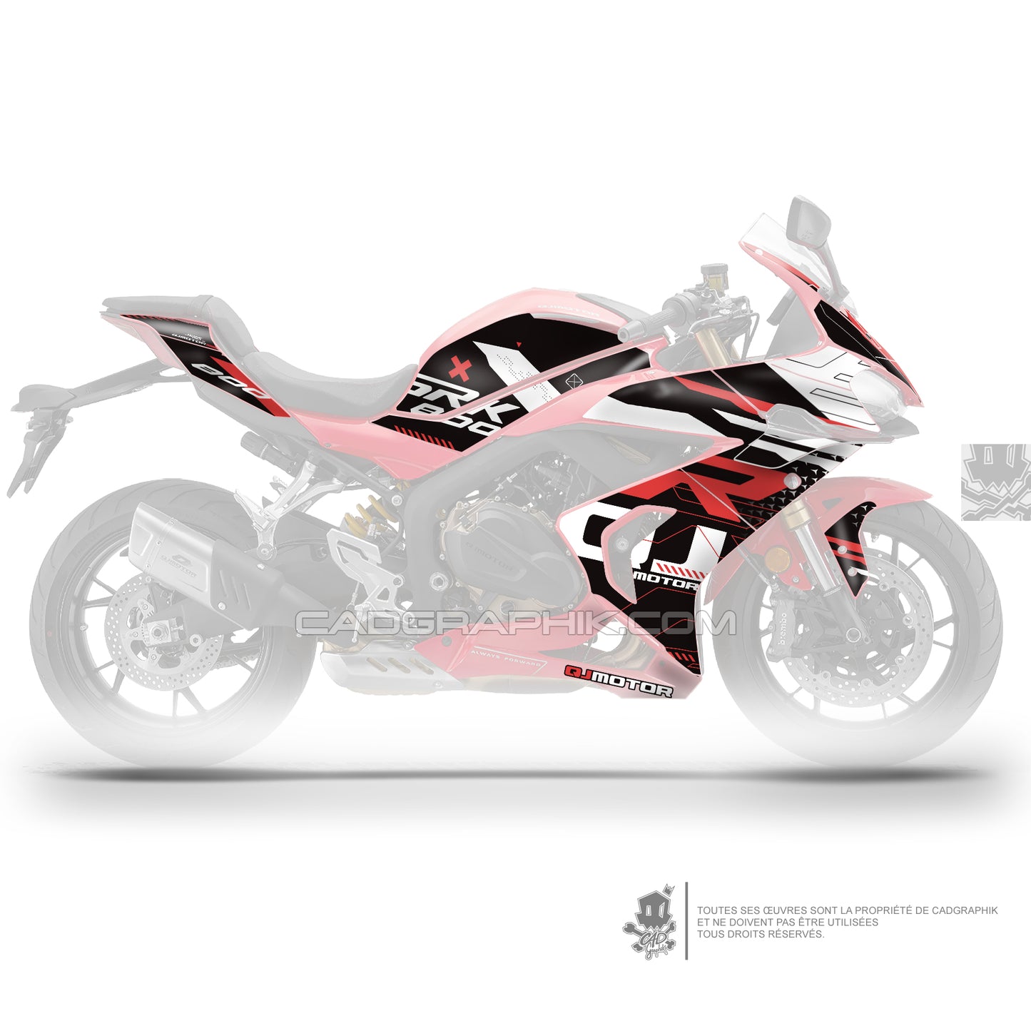 QJMOTOR KIT DÉCO - SRK 800 RR  - RACE SPEED RED