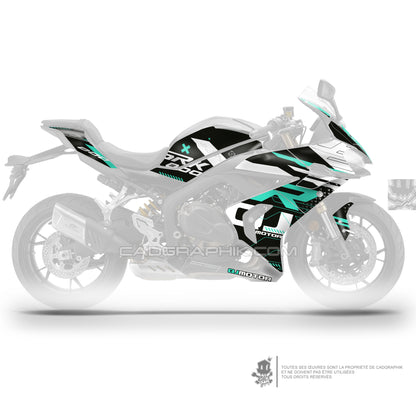 QJMOTOR KIT DÉCO - SRK 800 RR  - RACE SPEED CYAN