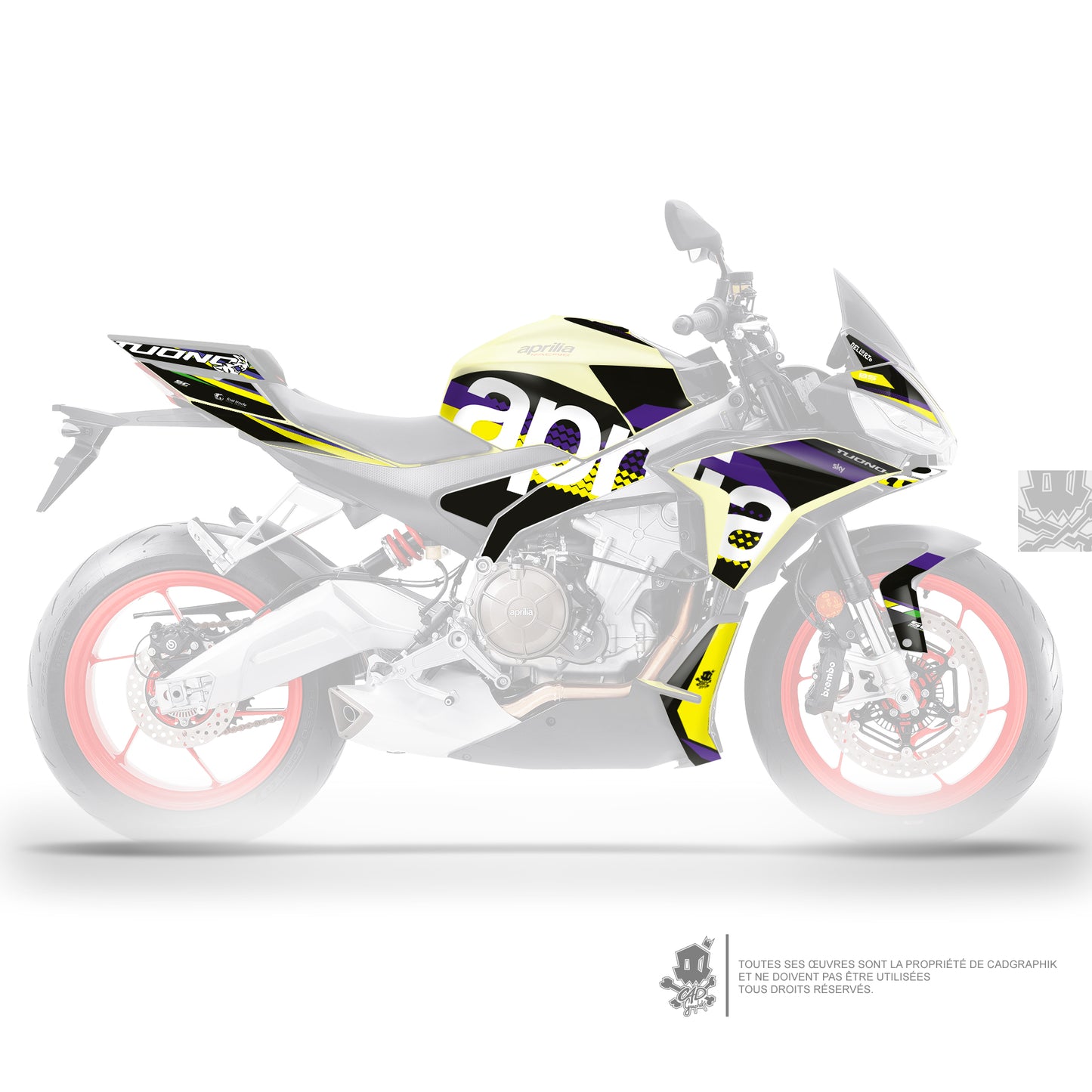 APRILIA KIT DÉCO - TUONO 660 - GP25  ACIDE - ONLY 50