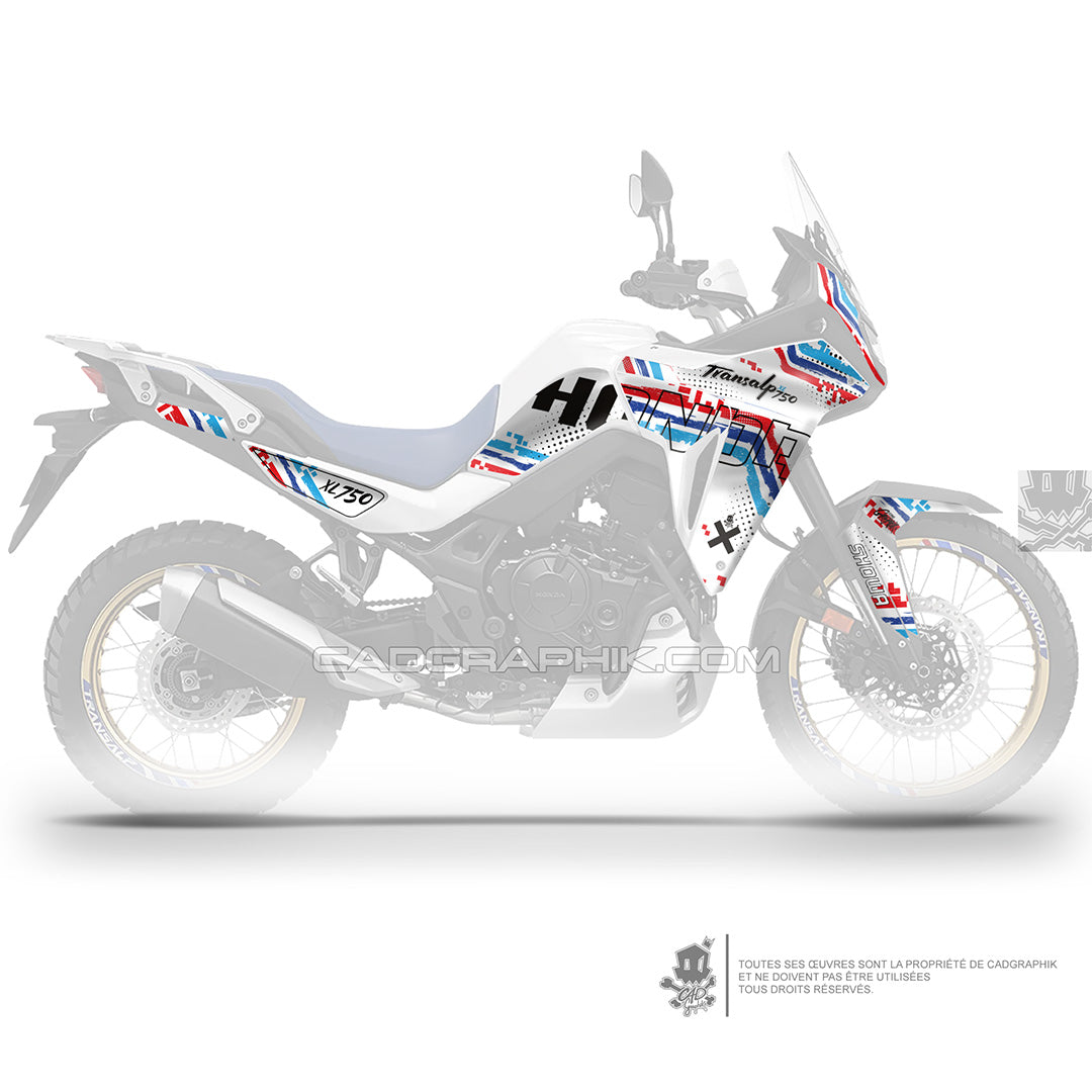 KIT DÉCO HONDA TRANSALP XL750 - KORAY WHITE