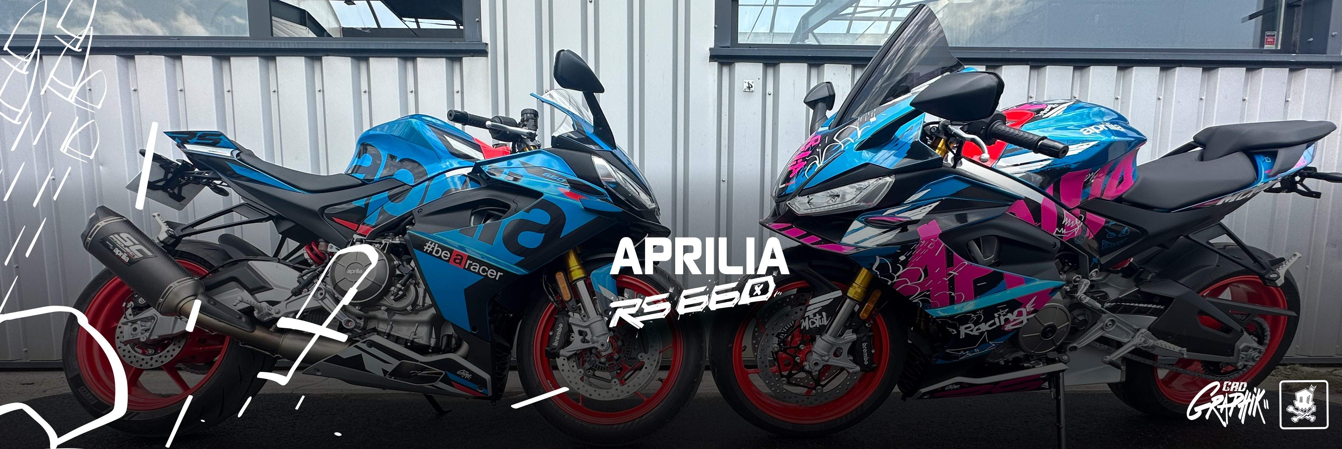 グラフィックカスタム完成品　Sex Drugs Mmotorcycle 02 CADGRAPHIK - Graphic kit – CAD GRAPHIK