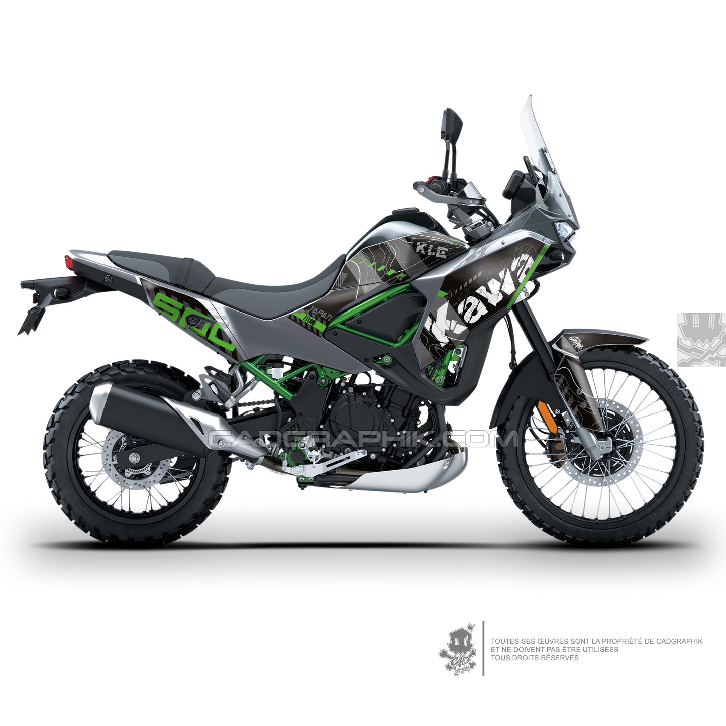 KIT DÉCO KAWASAKI KLE 500 KAWA  GREEN