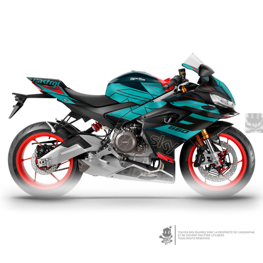 APRILIA KIT DÉCO - RS 660 - SKY  TYFFANY - ONLY 50