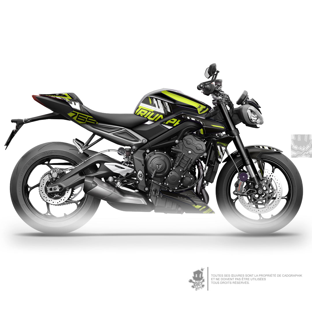 TRIUMPH KIT DÉCO - STREET TRIPLE 765 - STRIKER ACIDE