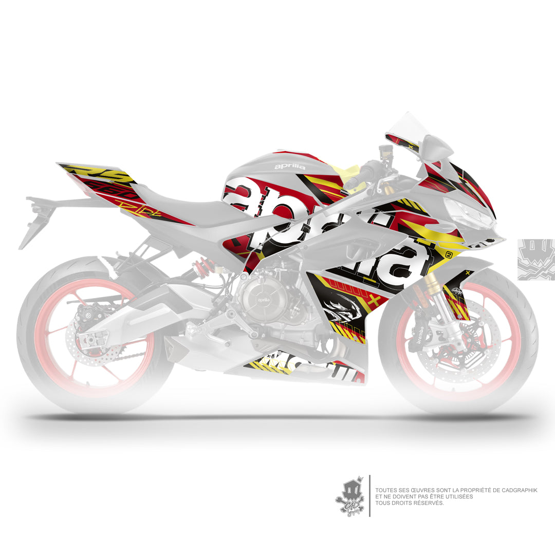 APRILIA KIT DÉCO - RS 660 - WIPEOUT 2  RED - ONLY 50