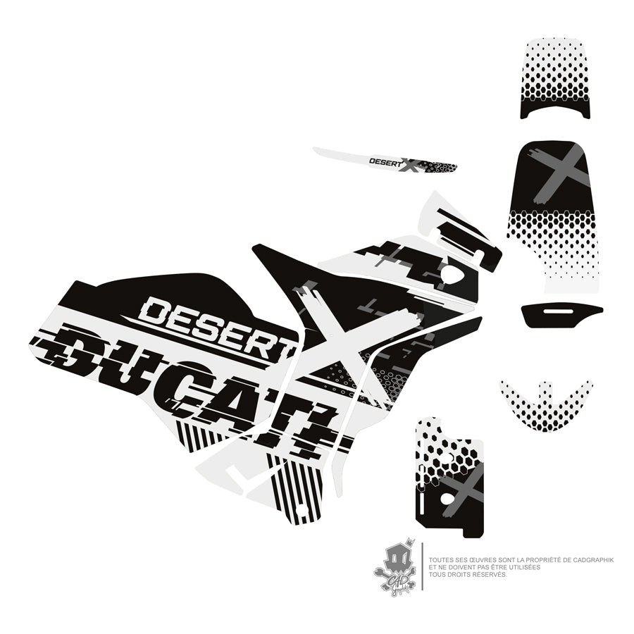 DUCATI KIT DÉCO - DESERT X - BLACK PIX - ONLY 30